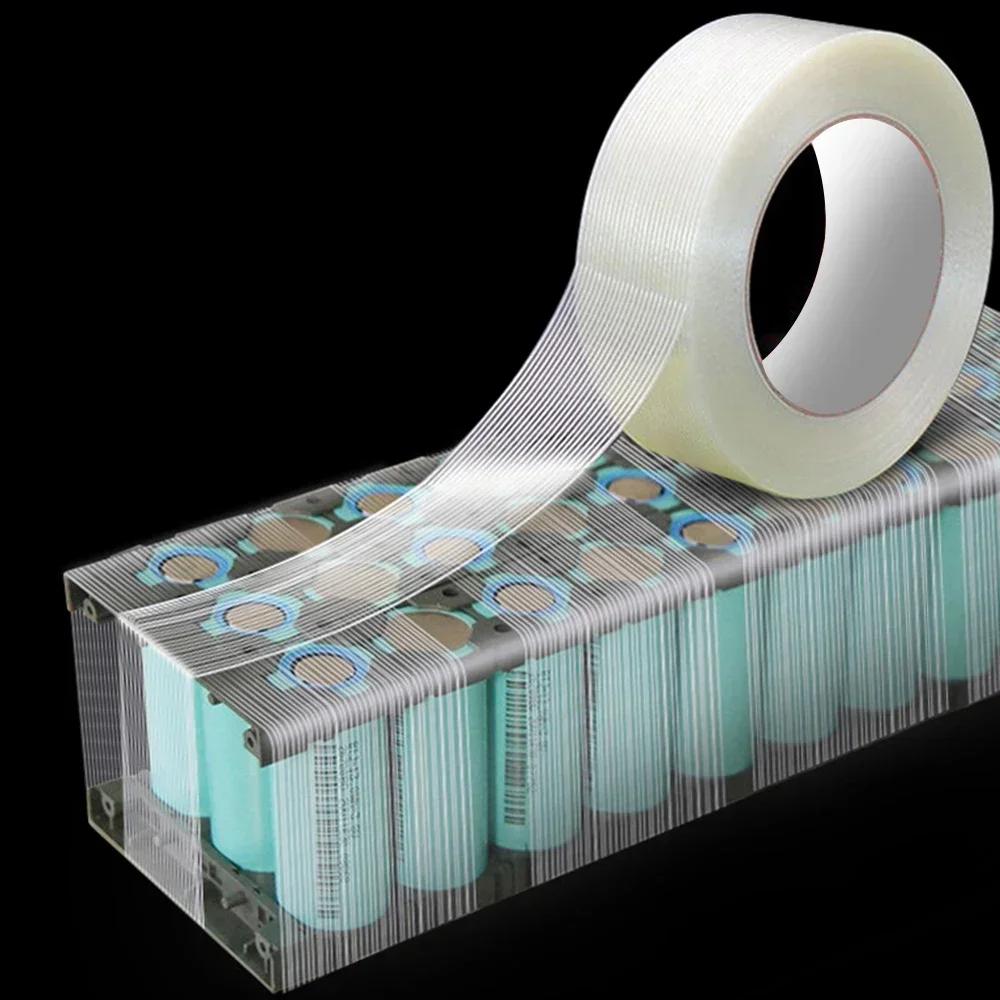 Gestreiftes Glasfaserband Starkes Lithium-Akkupack Isolierband Faserbänder Hochbelastbares Transparentes Verstärktes Klebeband