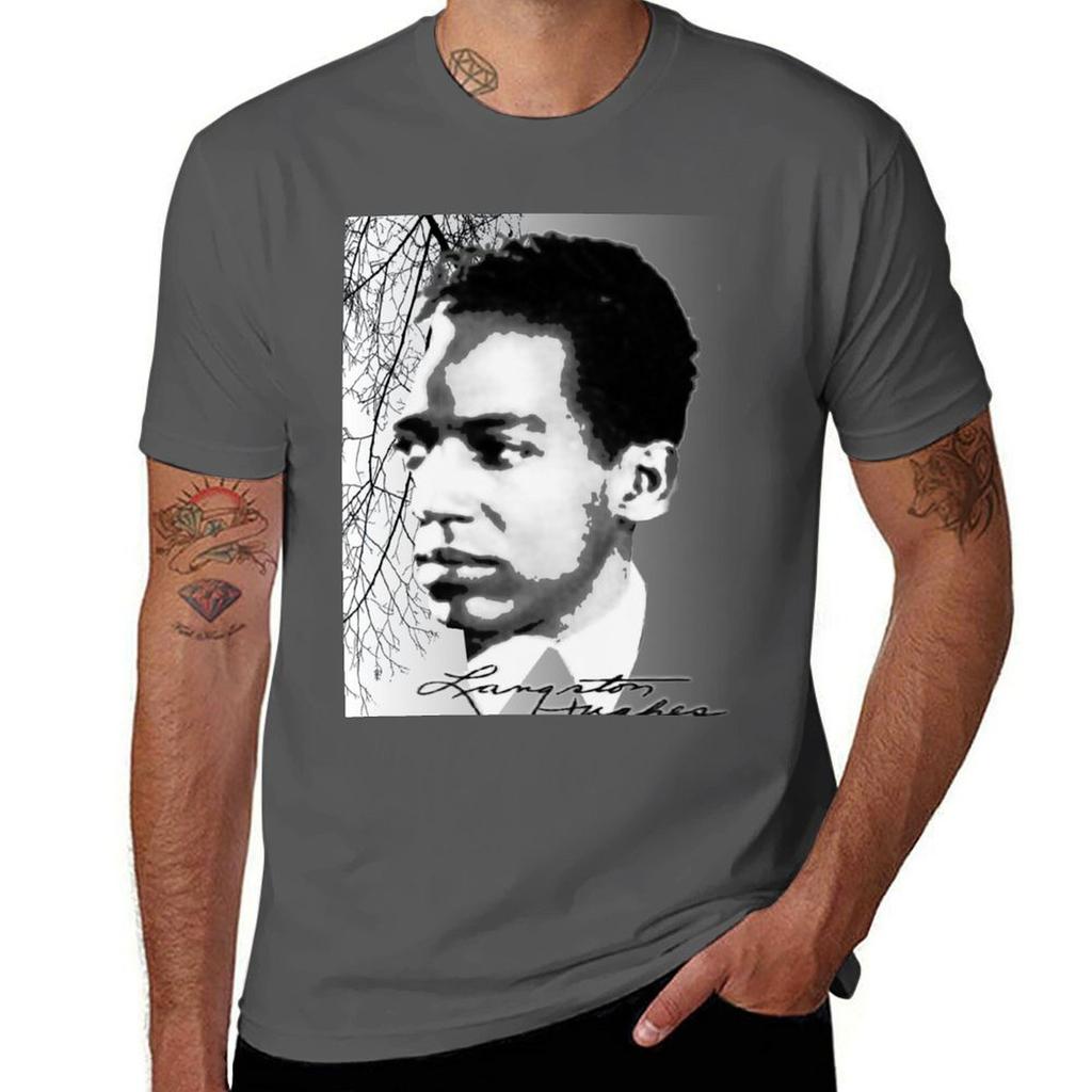 Langston Hughes Tshirt T Shirts For Man Graphic Vintage Tshirt