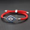 Blue Luxury Crystal Devil's Eye Milan Rope Adjustable Bracelet Men Women Hand Rope Couple Friendship Braslet Casual Jewelry