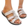 Summer Sandals New Hollow Flat-bottomed Fish Mouth Flower Casual and Comfortable Sandals Women's Large Size 43