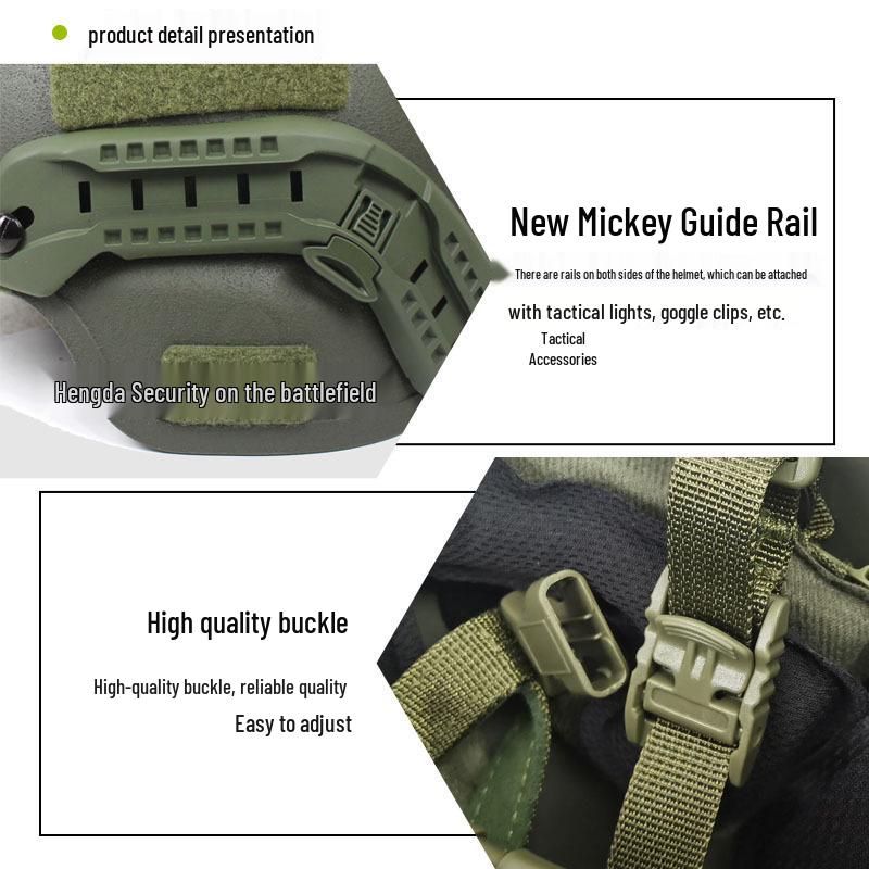 New MICH2000 Action Fiberglass Riot Helmet for Special Forces Training, 1.5KG