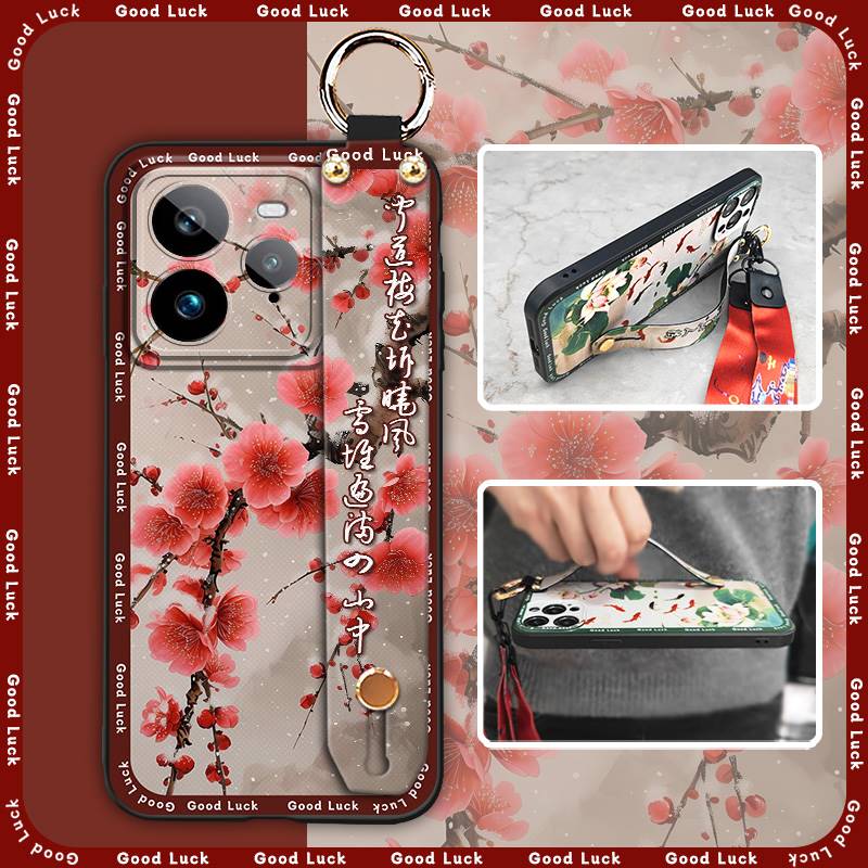 Phone Holder Ring Phone Case For Realme GT7 Pro Durable Lanyard Wristband Soft case For Mom Anti-dust Shockproof Fashion