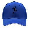 Rock Climbing Climber Silhouette Action Pose Graphic Sandwich Baseball Cap Sun Cap Outdoor Workouts Hat