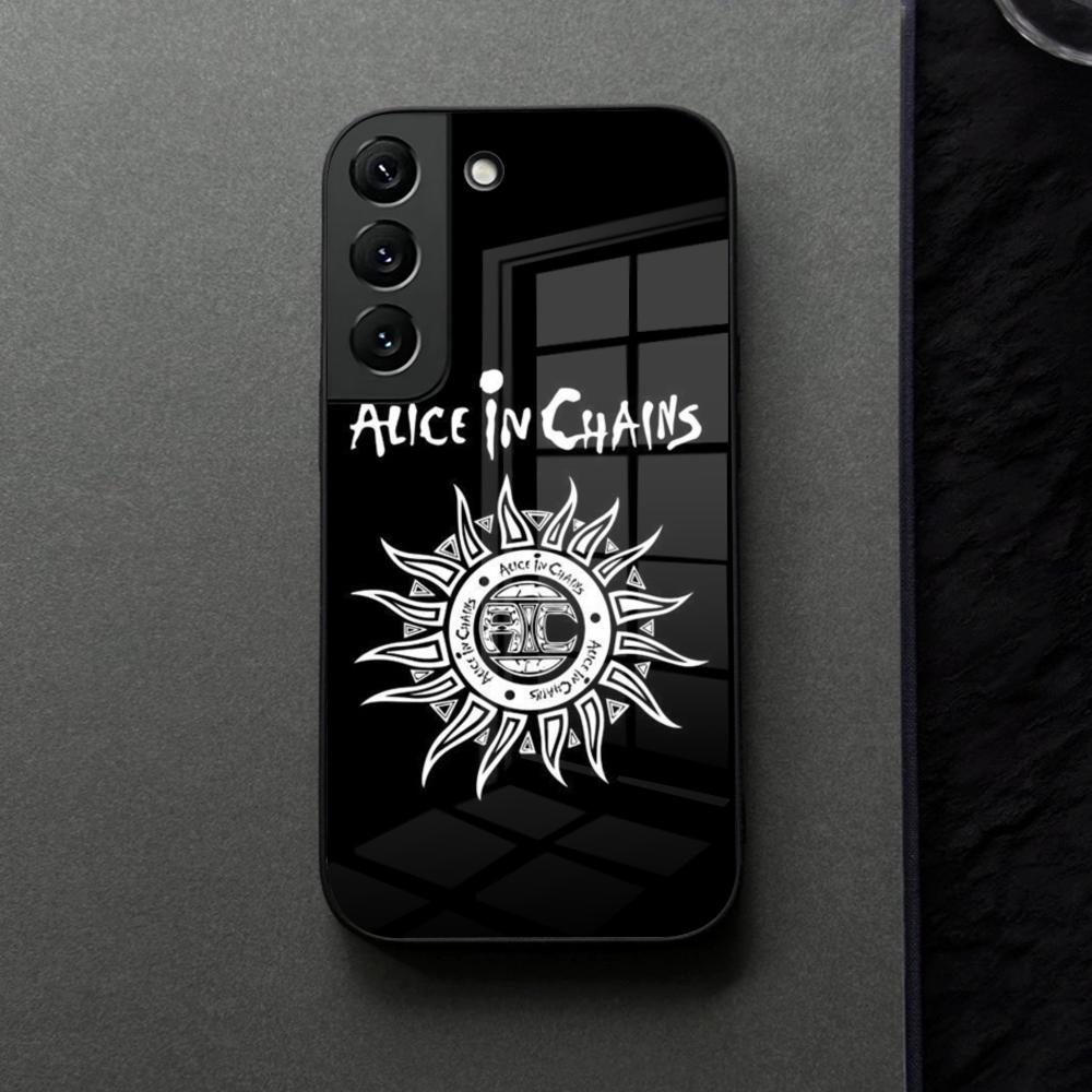 Band Alice In Chains Musik Handyhülle Glas Für Samsung Galaxy S21 S26 S25 S22 S20 S24 S23 Ultra Fe Plus A16 A34 A54 A24 A53 Coq