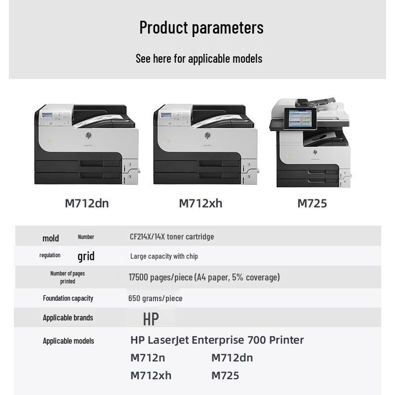 V4INK CF214X Black High-Yield Toner Cartridge for HP M712/M725 Series