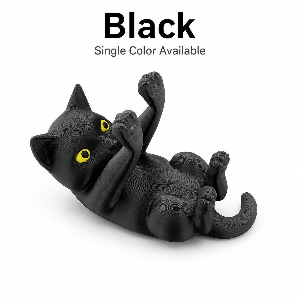 Desktop Cell Phone Bracket Cute Cat Figurine PLA 3D Printed Phone Holder for Home Table Decor
