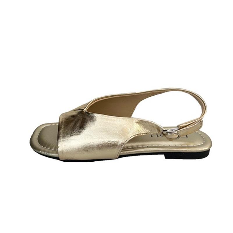 Fashion Women Flats Sandals 2025 Designer Buckle Shoes Woman Fashion Soft Slippers Summer Elegant Shoes New Trend Casual Sandalias Mujer