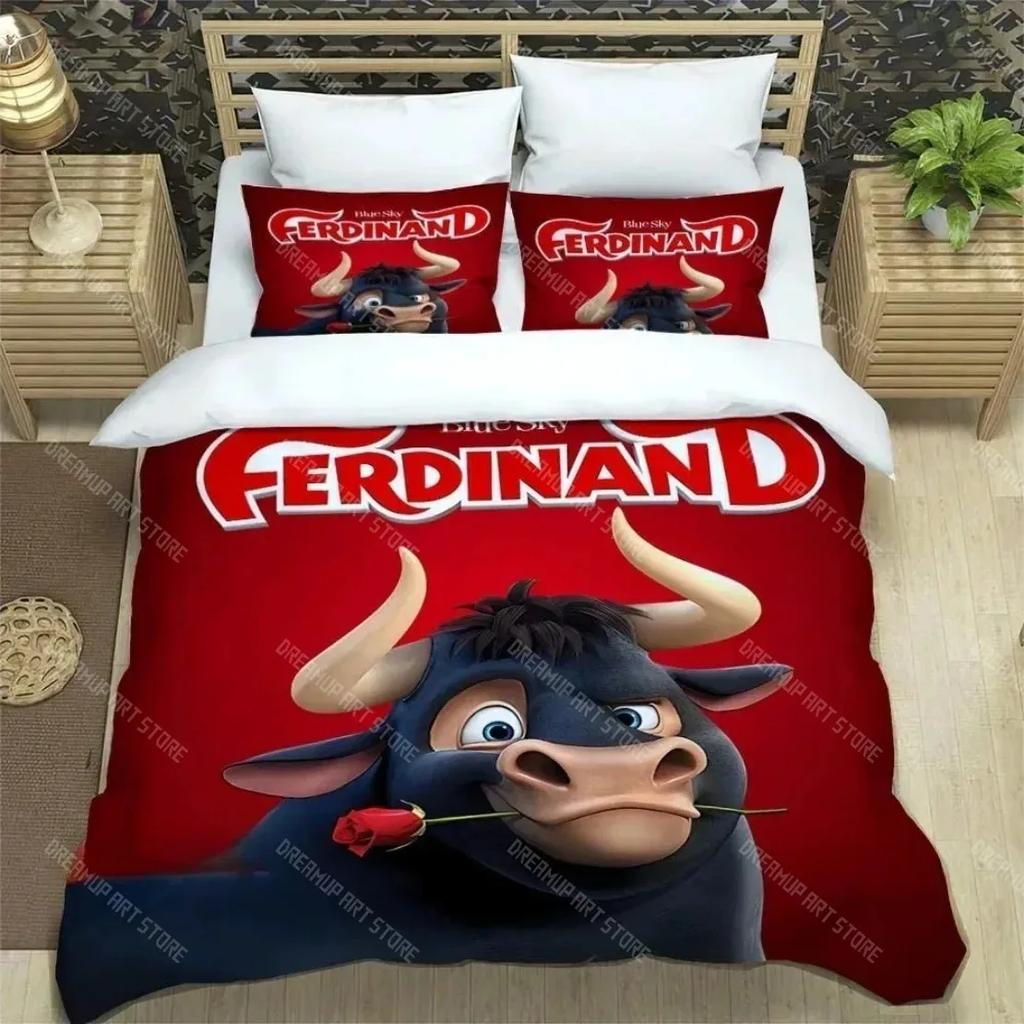 Cartoon Ferdinand Bettwäsche-Sets 3D-Druck Nina Lupe Angus Bettbezug Kissenbezug Für Kinder Erwachsene Jungen Mädchen Geschenke