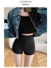 Shorts Casuais de Verão Femininos Pretos de Cintura Alta Emagrecedores - Hot Pants Versáteis Estilo Traje Romano