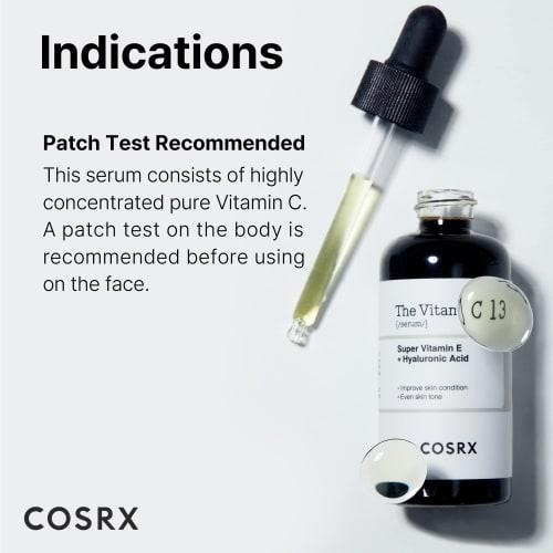 COSRX Vitamin C13 Serum Vitamin C13 Serum 20ml Vitamin C Lotion Vitamin E Hyaluronic Acid Hydration Pure Vitamin C Real Vitamin C Sensitive Skin Human