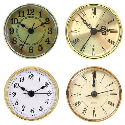 70mm Einbauuhrwerk Goldakzent Kunststoffrahmen Metallzifferblatt Schnelle Montage Für Uhren Und Innendekoration