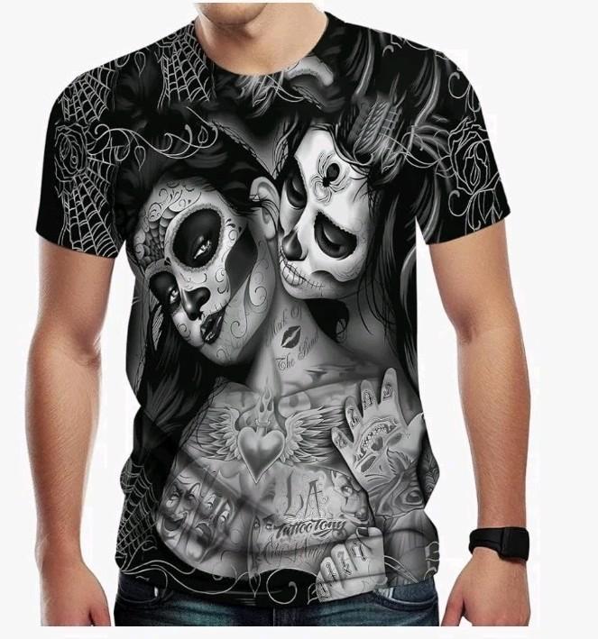 mens tee shirt xl Sugar Skull S