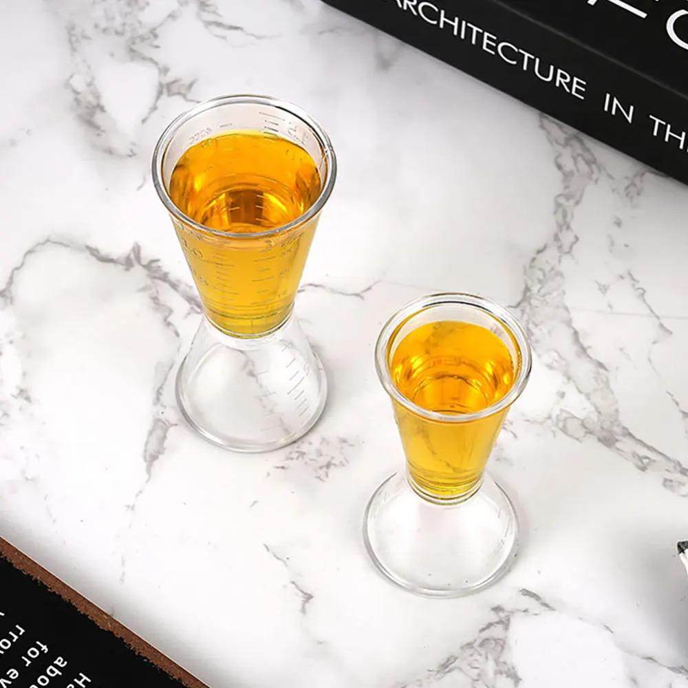 Transparent Resin Cocktail Measure Cup with Scale Cocktail Jigger Milk Tea Shop