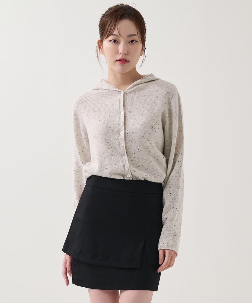 Hye Young Kim Wool Layered Midi Skirt - Black