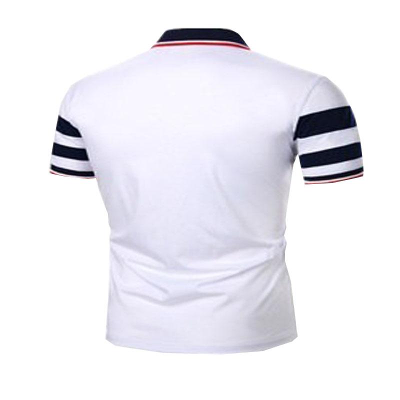 Fashionable Summer Casual Polyester Fiber Slim Fit Short Sleeved Shirt Suitable for Outdoor Quick Drying Men's Polo Shirt