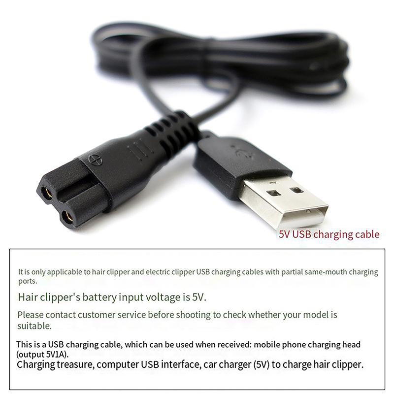 Electric Pet Shaver Usb Charger Cable Power Cord For Hair Trimmer Part