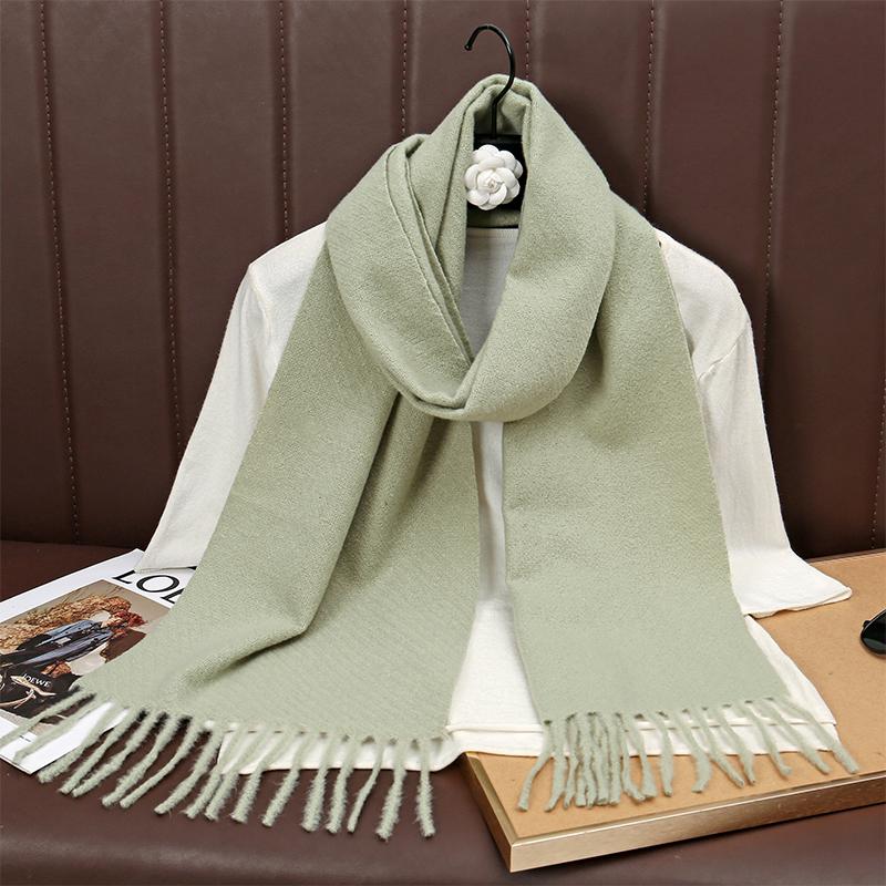 New Winer Warm Cashmere Scarf for Women Fashion Solid Thick Blanket Pashmina Shawl Wrap Female Bufanda Echarpe Foulard