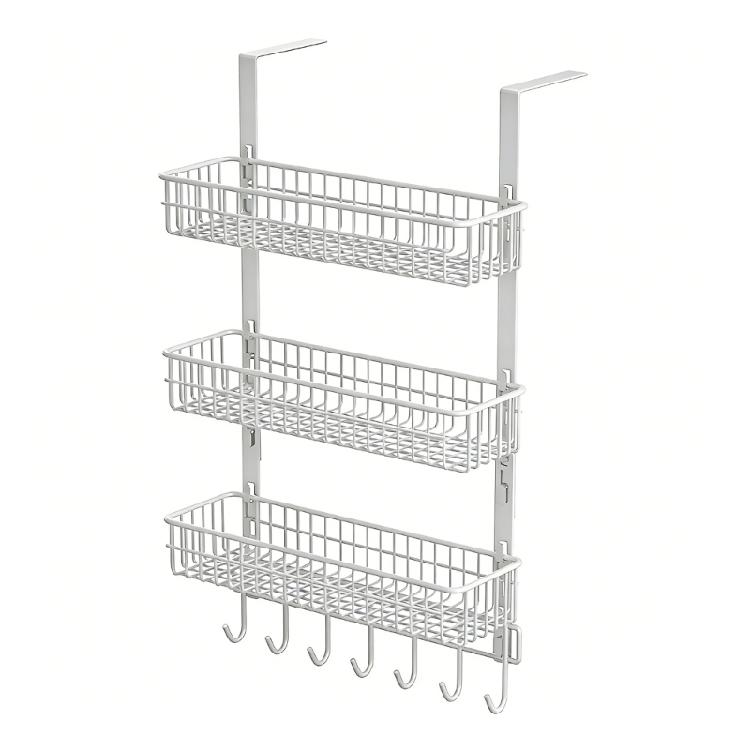 

Modern Kitchen Storage Solution 3 Level Metal Rack For Fridge Side Or Wall arrange белый