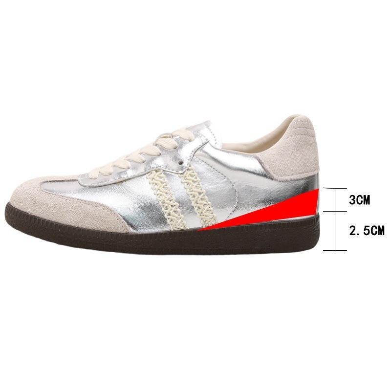 Soft-soled retro lace edge German training shoes women's new leather versatile sports and leisure shoes Forrest Gump shoes