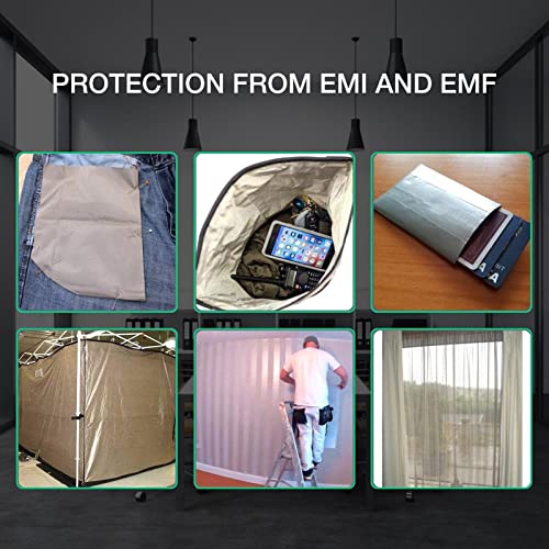 1 Meter Plain Weave RFID Anti Magnetic and Anti Theft Brush Conductive Cloth Signal Shielding and Anti Radiation Lining for Luggage Width and Size