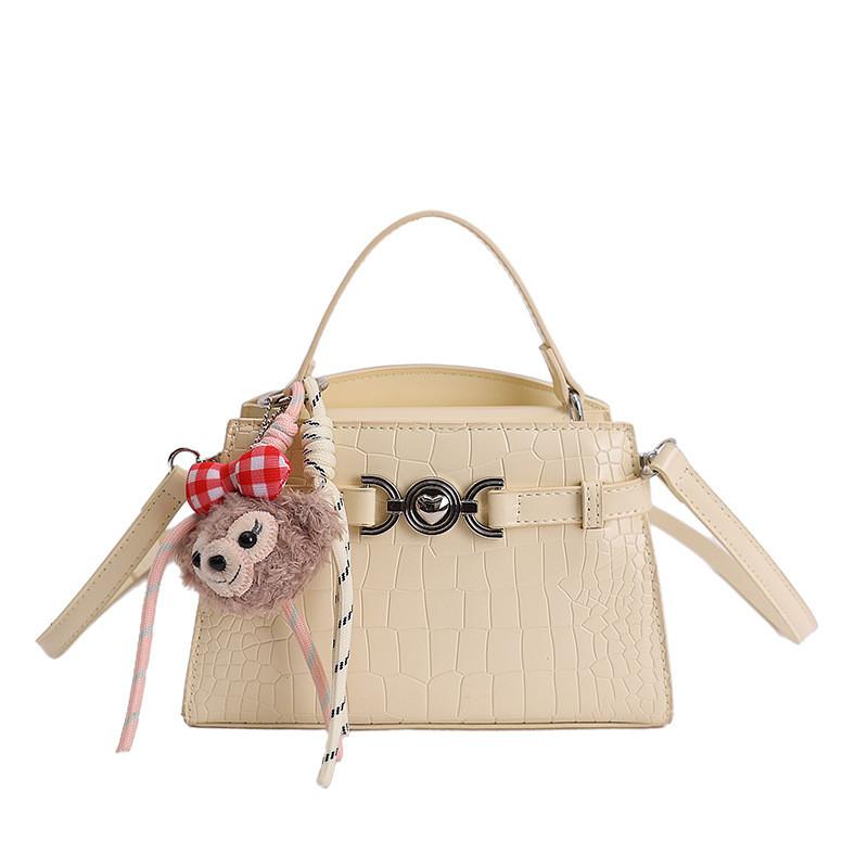 Cross Border Trend Small Faux Leather Handbag With Top Zip For Casual Daily Use