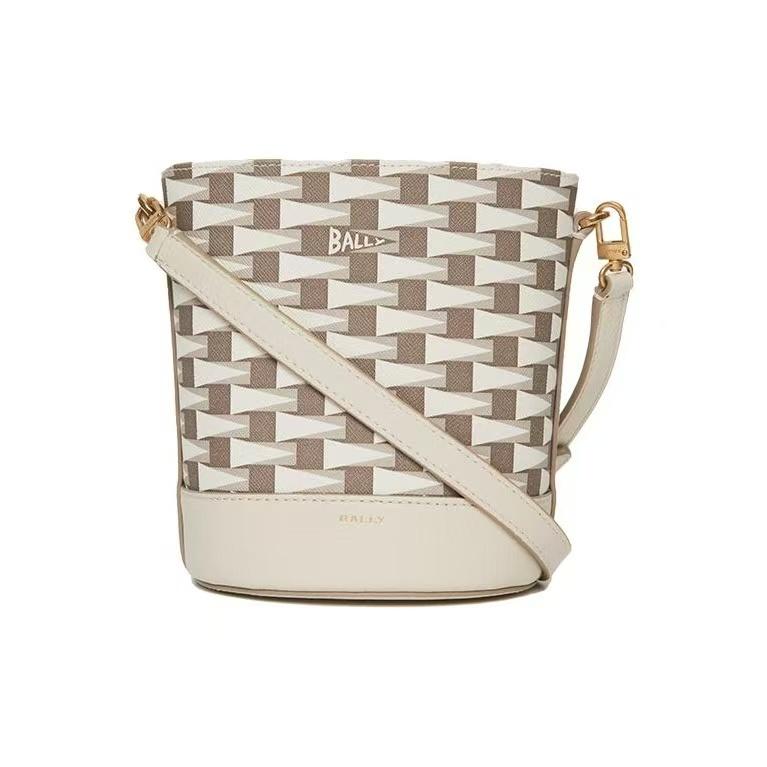

Bally Модная Повседневная Сумка-Ведро с Логотипом-Буквой из ТПУ Сумка Через Плечо Женские Сумки Серая Костно-Белая 6307162 Basic Set (Bag+Dust Bag)