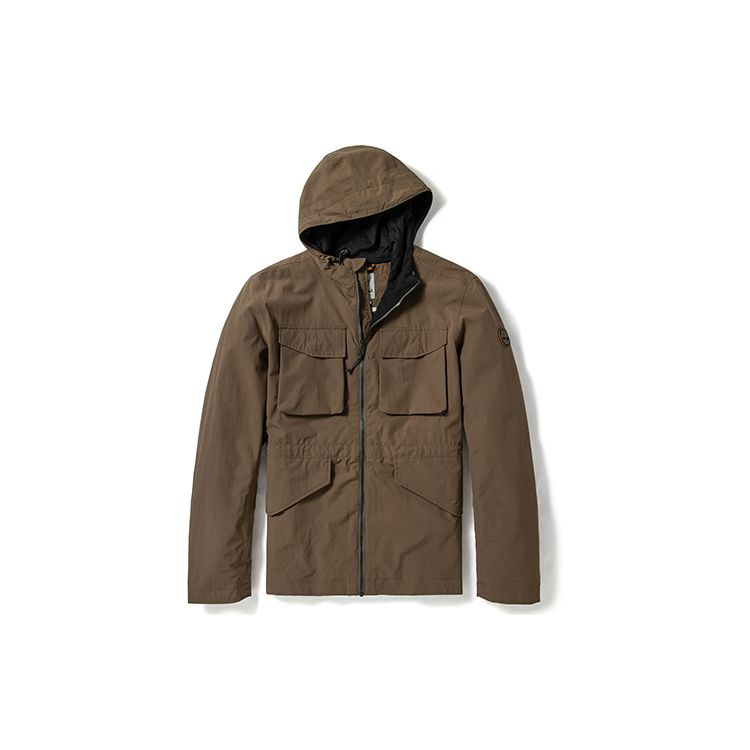 

Timberland Men s Hooded Field Jacket Brown A2EJW-BK0 XL