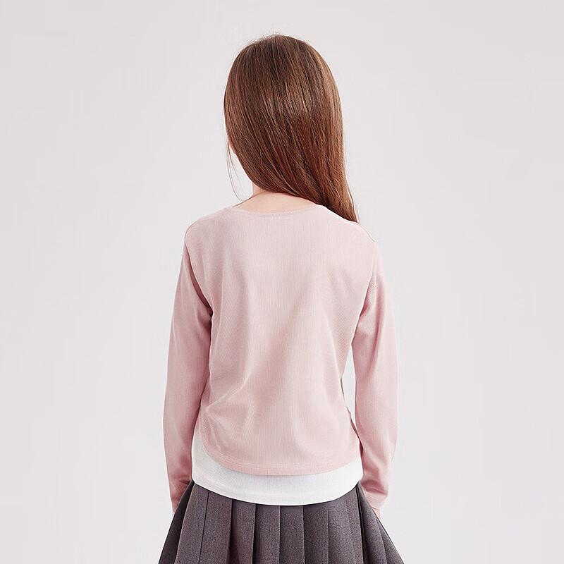 Девочковая футболка Deesha с имитацией двойки, с длинным рукавом 130