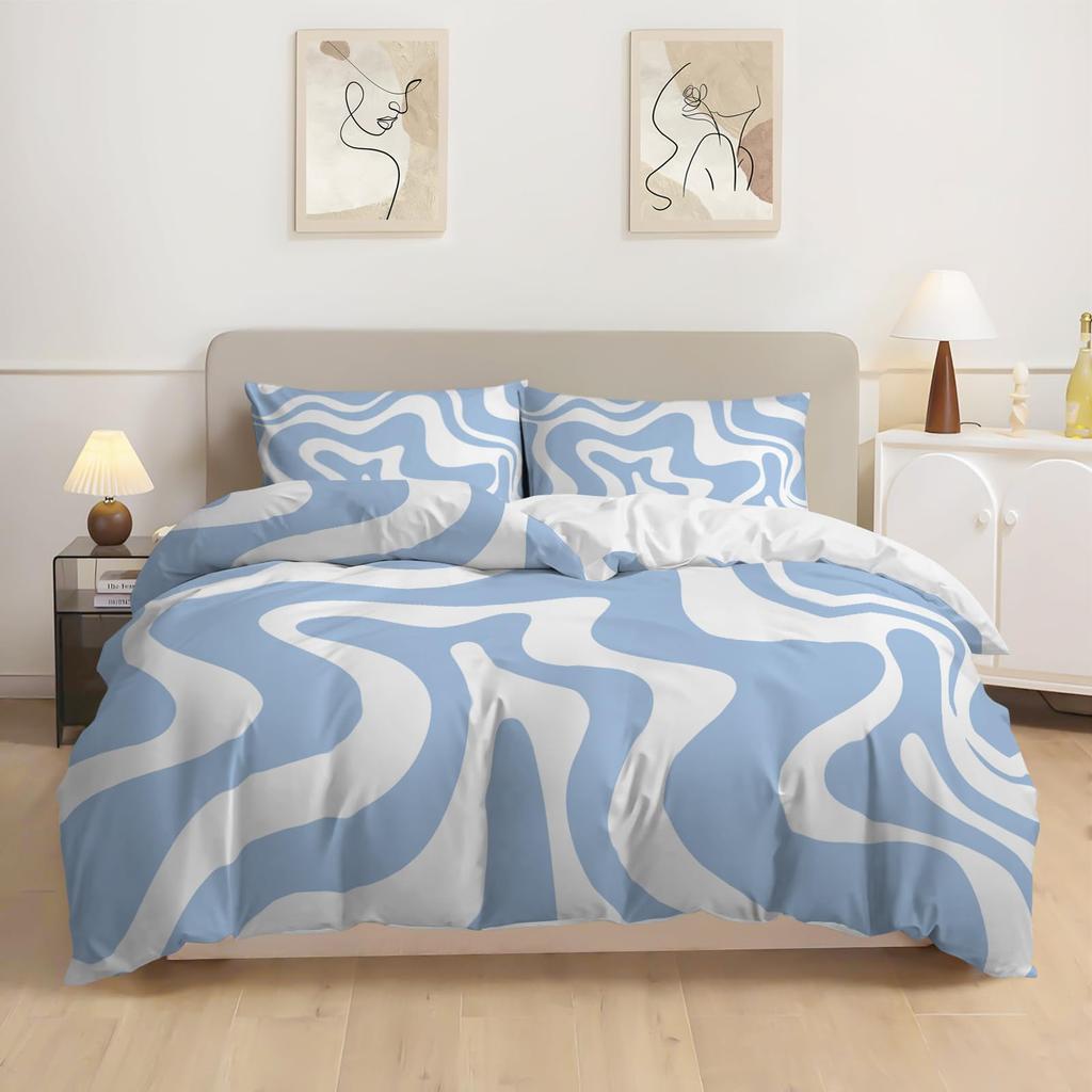 Black Plus White Striped Quen Sized Dimensions Soft Duvet Cover, Stylish Soft Warm Soft Duvet Cover, Suitable For Men Plus Women Bedrom Soft Duvet