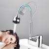 Bathroom Wash Basin Double Hole Hot and Cold Water Faucet Alloy Universal Rotating Household Basin Faucet