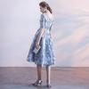 Grey Bridesmaid Dress 2026: Elegant Mid-Length Summer Gown for Women, Slimming and Ideal for Banquets
