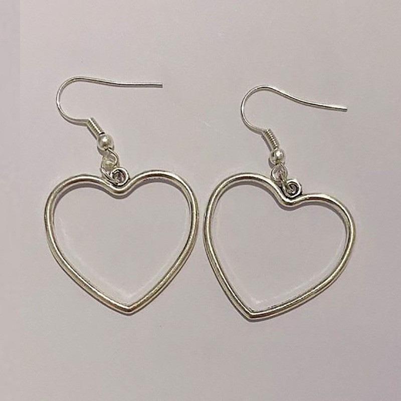 European and American Creative Simple Geometric Rhombus Hollow Earrings Double-layer High-end Femininity Earrings