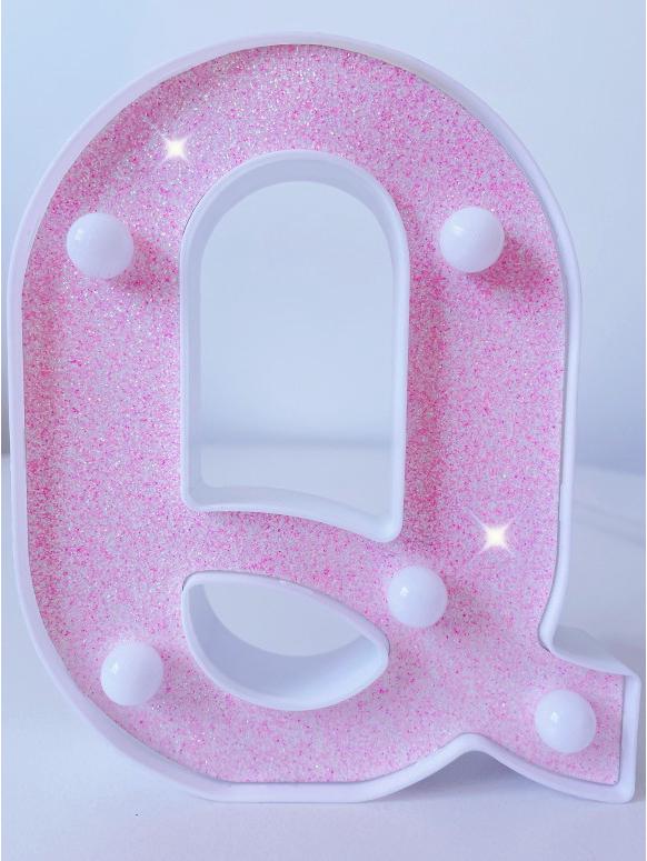 Pink LED Letter Light for Celebrations and Proposals
