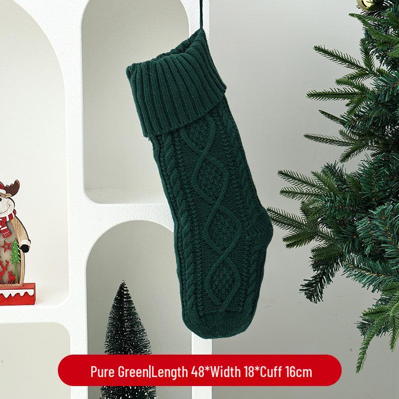 Pink Cartoon Christmas Stockings: Children's Gift Bags with Rooftop Santa Design for Candy & Tree Decorations