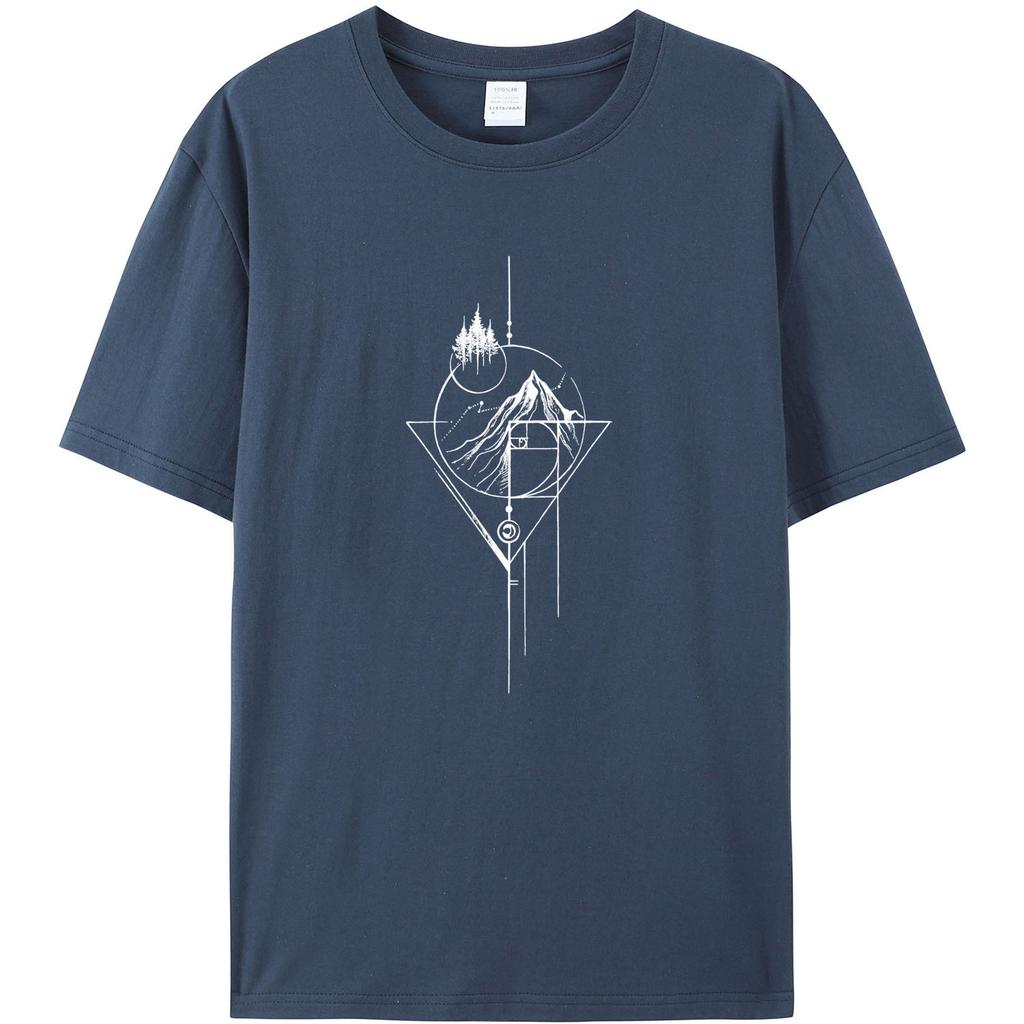 Neues Bestseller Herren Weißes Fibonacci Kurzarm Bedrucktes Freizeit T-Shirt Lustige Grafik Outdoor Natur T-Shirts Sommer