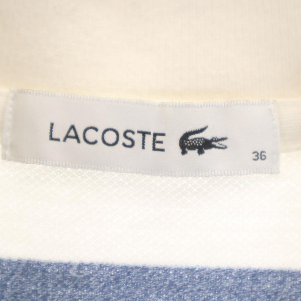 Lacoste Bordürenmuster Französische Ärmel Skipper Polo Minikleid Damen Gebraucht