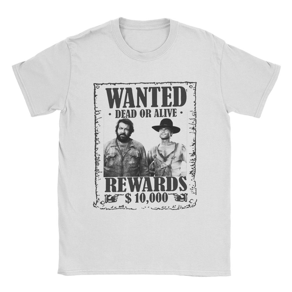 Bud Spencer Terence Hill Wanted Lo Chimavano Trinity Epic Men T Shirts Novelty Tees Movie T-Shirt Pure Cotton 6XL Clothes
