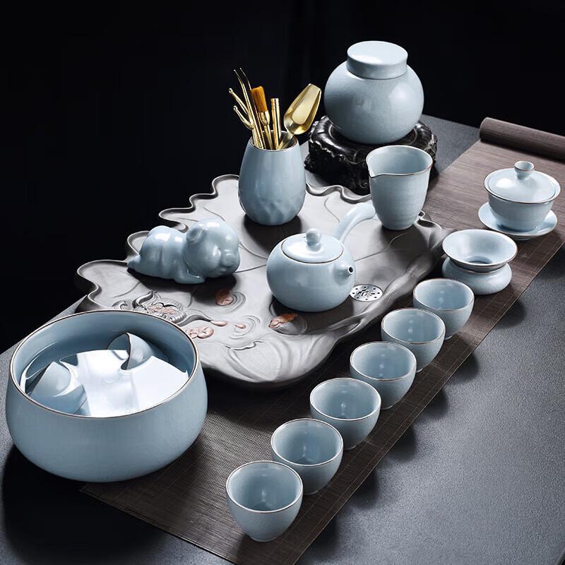 Ru Kiln Ceramic 11-Piece Kung Fu Tea Set