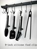 Premium 3-in-1 Silicone Food Tongs - 480°F Heat Resistant Stainless Steel Kitchen Clips for BBQ & Baking