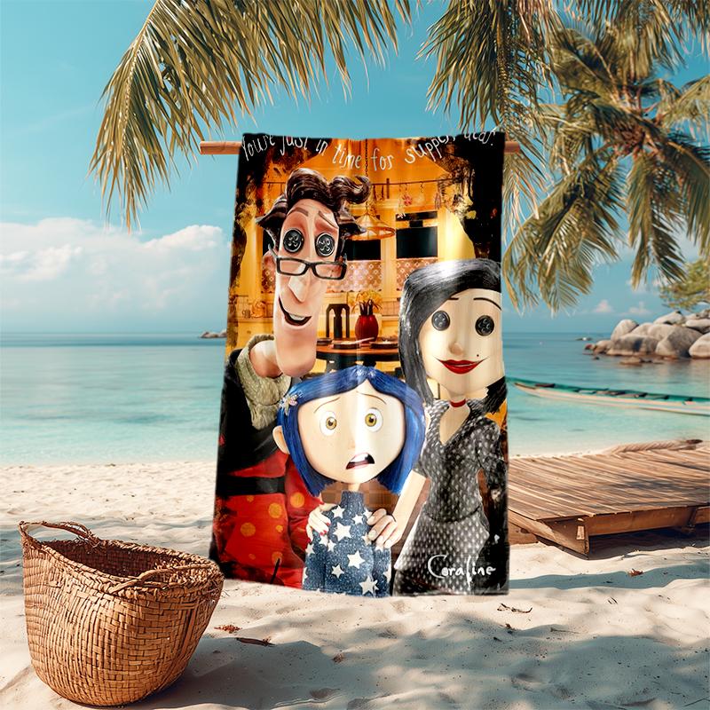 Coraline beach towel Outdoor camping Beach towel for vacation swim Outdoor pool Absorbent bath towel