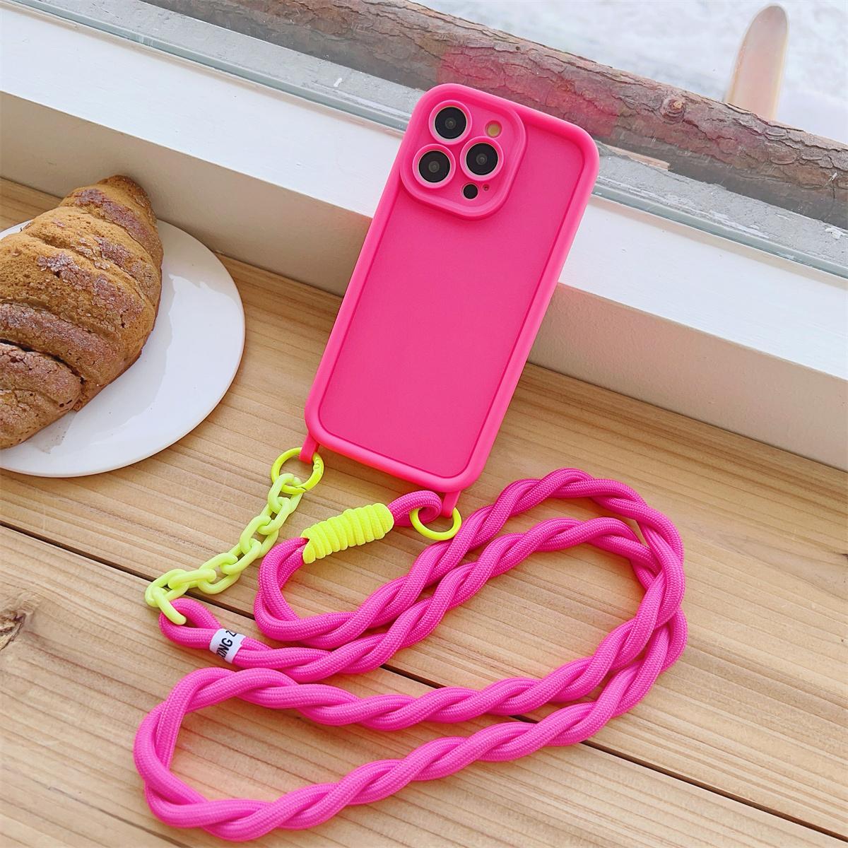 

Lanyard Case Suitable For iPhone 16 Pro Max 15 Plus 14 12 11 13 Crossbody Neck Cord Strap Soft Lens Protection Matte Cover iPhone 13
