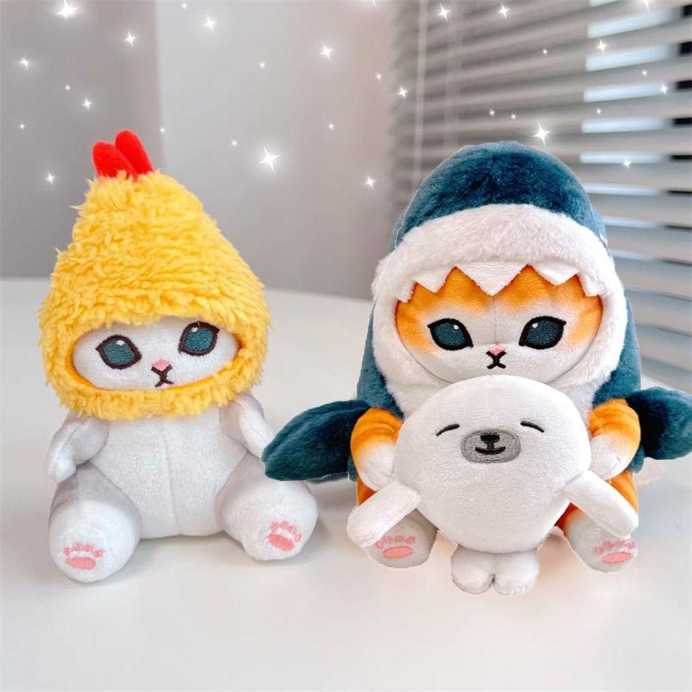 

Красивые милые украшения кулон брелок Акула кошка плюшевая кукла кулон куклы жареные креветки кошка