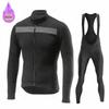 Thermal Fleece Cycling Jersey Set, Racing Bike Suit, Mountain Bicycle Clothing, New Team,  Winter Velvet Warm Cycling Clothing Suit Set