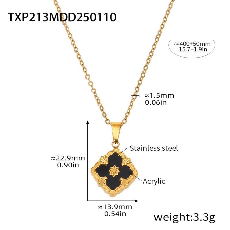 Vierblättriges Kleeblatt Schmuckset 18 Karat Vergoldet Halskette Armband Ohrringe Damen