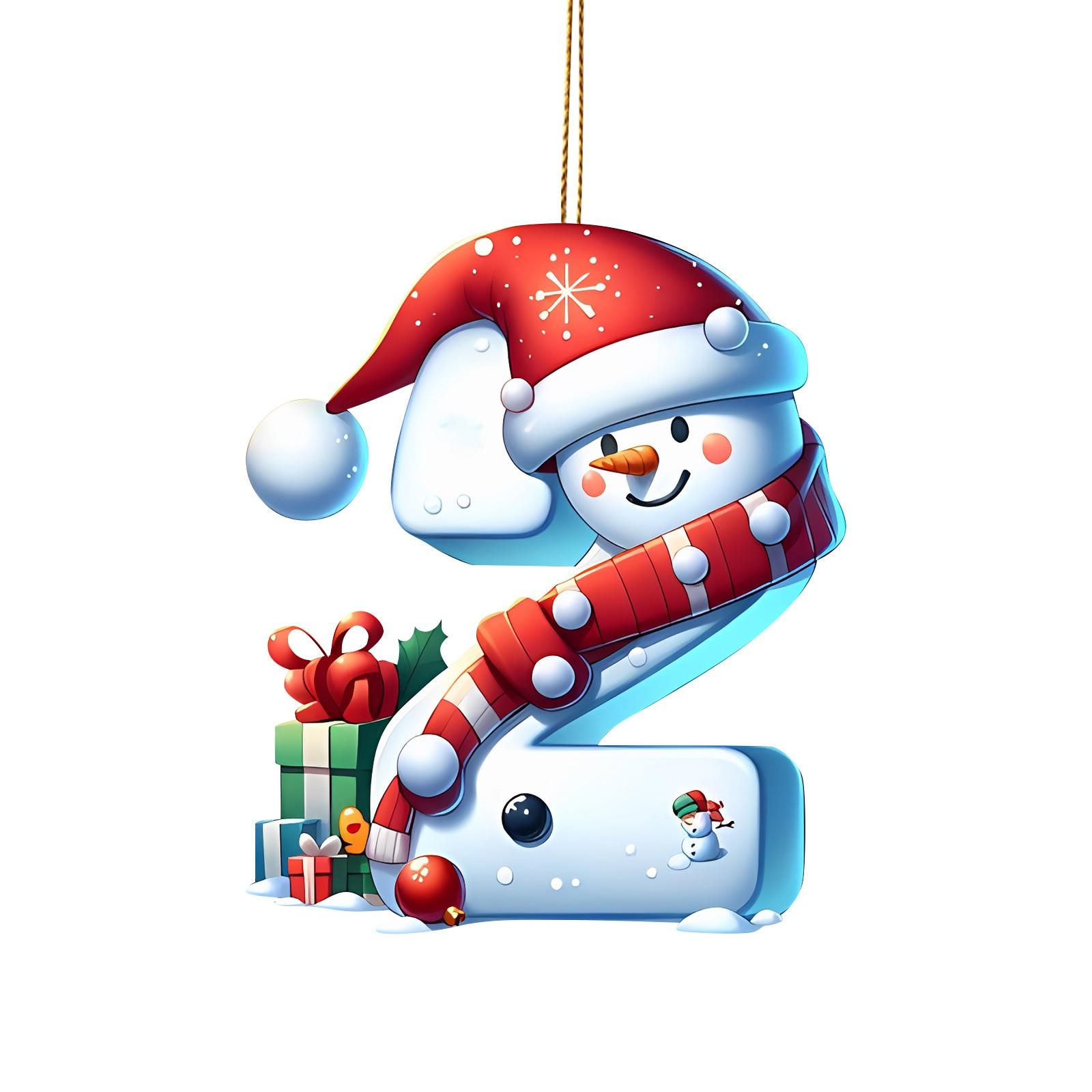 

2D Акриловые Плоские Рождественские Буквы Украшения Подвесные Рождественские Буквы Алфавита Для Подвески на Рождественскую Елку Рождественские Украшения One Size