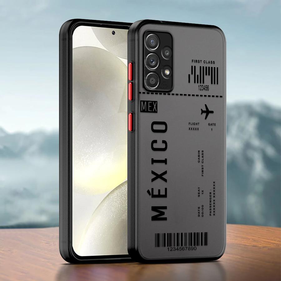 Airplane Bus Tickets Phone case for Samsung Galaxy A21s A22 A71 A72 A73 A23 A25 A52s A53 A54 A55 A24 A31 A32 A33 A34 A51 A52