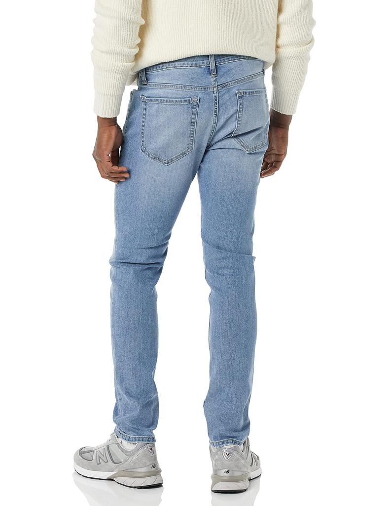 Amazon Essentials High Stretch Skinny Fit Light Size W29 L29 Men's Jeans, Wash, /