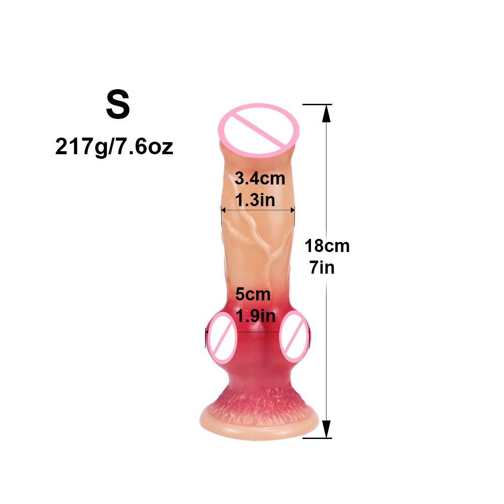 Huge Real Silicone Animal Dildo Sex Toys Knot Dog Penis Anal Plug for Women Men Suction Cup Female Masturbator Adults