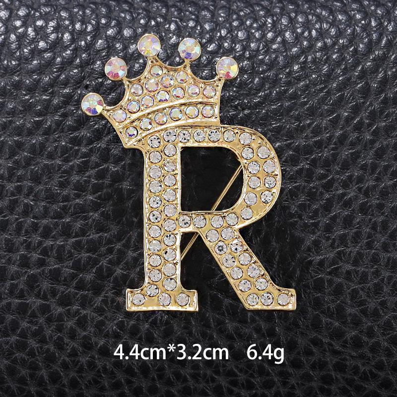 Unisex Versatile English Letter Brooch Lapel Pin for Suits and Clothing