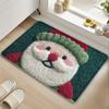 VIKAMA Cartoon Cute Santa Claus Carpet Anti Slip Machine Washable Living Room Bedroom Entrance Door Carpet Home Decoration